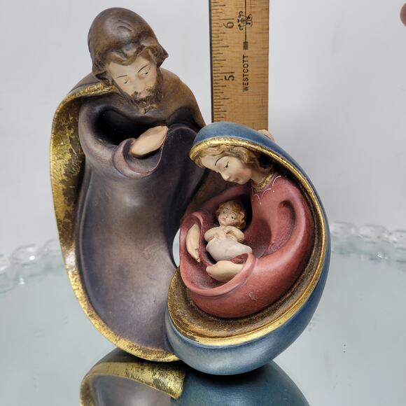 VTG Nativity Jesus Mary Joseph German Italian HolzSchnitzerei Carved Wood - Picture 2 of 8